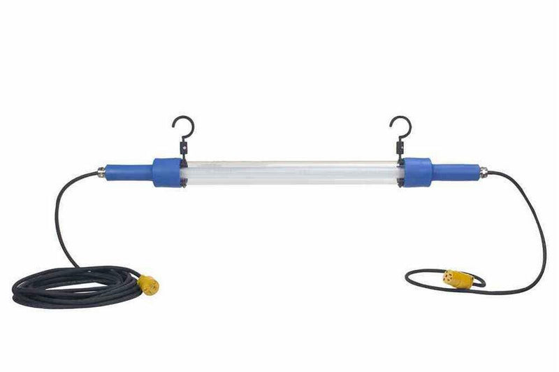 LED Drop Light/Task Light with Hooks - 14 Watts - 25' Cord - 3' Tube - Daisy Chain Connections