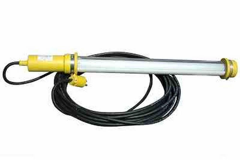 Fluorescent Drop Light/Task Light w/ Hooks - 20 Watts 3' Tube - 50' 16/3 SOOW Cord -Industrial Plug