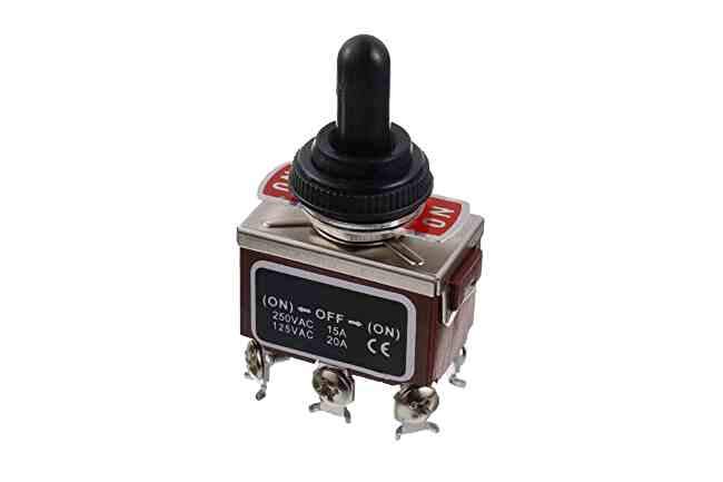 Larson 15A On-Off-On(Momentary) Toggle Switch, 250V, Weatherproof Cover
