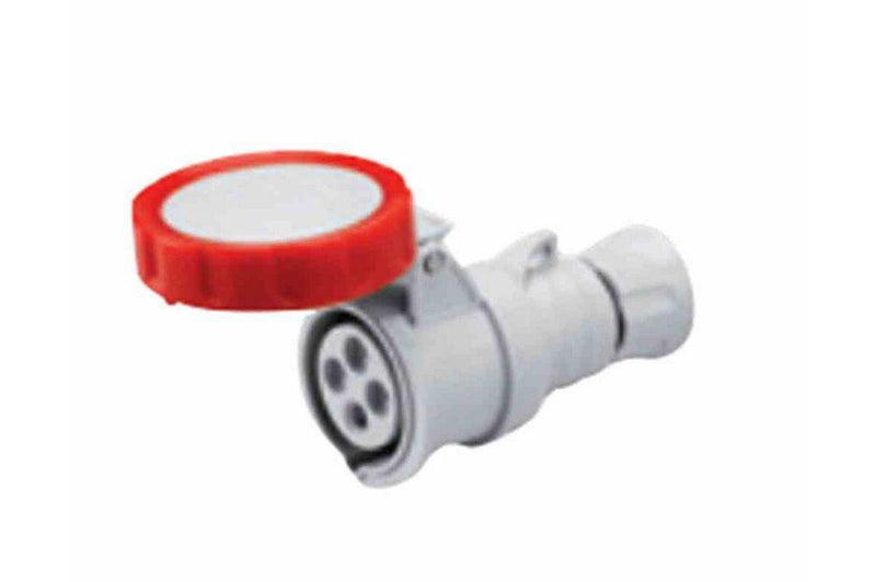 Industrial Pin and Sleeve Connector - 3P+E - 32 Amp - 380V-415V - IP67 - Hinged Cover - 60309