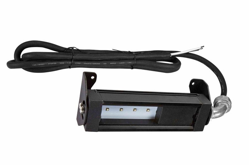 1W Low Profile Ultraviolet LED Light - Low Voltage UVC Linear Fixture - 6.8" Long - Low Profile Wiring Elbow