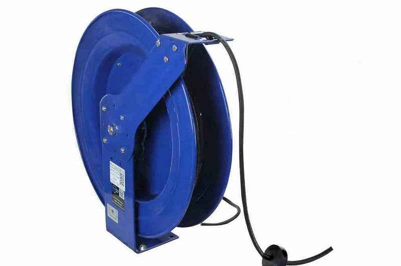 General Area Use Tool Tap Cord Reel - 30' 8/3 SOOW Cord - Straight Relief/Cord Grip