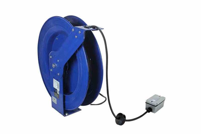 General Area Use Tool Tap Cord Reel - 75' 12/3 SOOW Cord - (1) 5-20R Duplex Receptacle 125V/20A