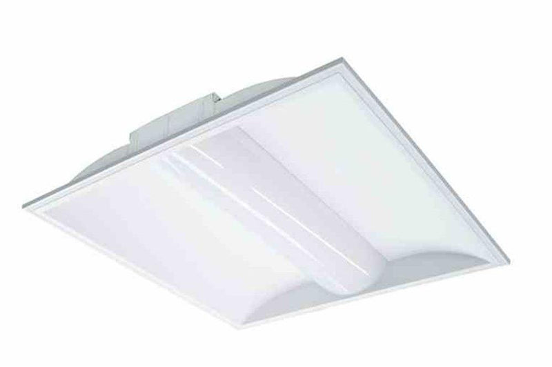 36W 2X2 Lay-in Troffer Mount LED Fixture w/ Emergency Backup - 5,000 lm - 0-10V Dimmable - Aluminum