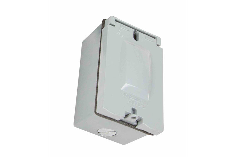 Larson Weatherproof Duplex Receptacle Box with Hinged Cover - (2) 5-20R 20 Amp Receptacles - Duplex