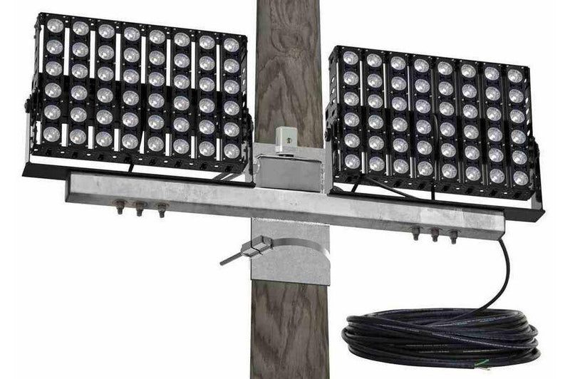 960W High Intensity Utility Pole Mount LED Light - Day/Night Sensor - IP67 Waterproof - 100ft Cord
