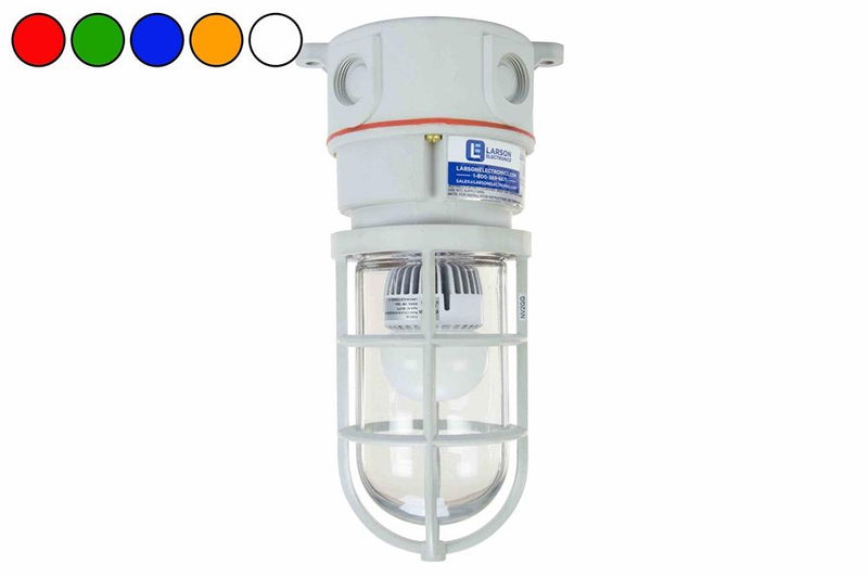 7W Industrial LED Light Beacon - Strobing or Steady Burn - Non-Metallic - Polycarbonate Lens