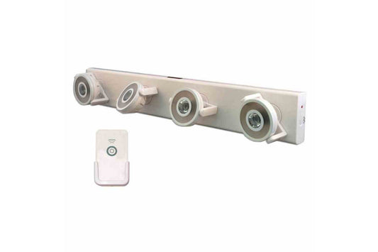 Larson Indoor LED Track Light w/ Remote Control - (4) Track Heads - Dimmable, Adjustable - Dual Power