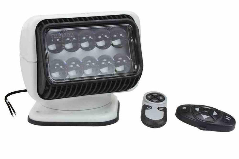 40W Golight Radioray Motorized LED Spotlight, 320,000 Candela, (1) Wireless Handheld Remote, (1) Wireless Dash Remote, White