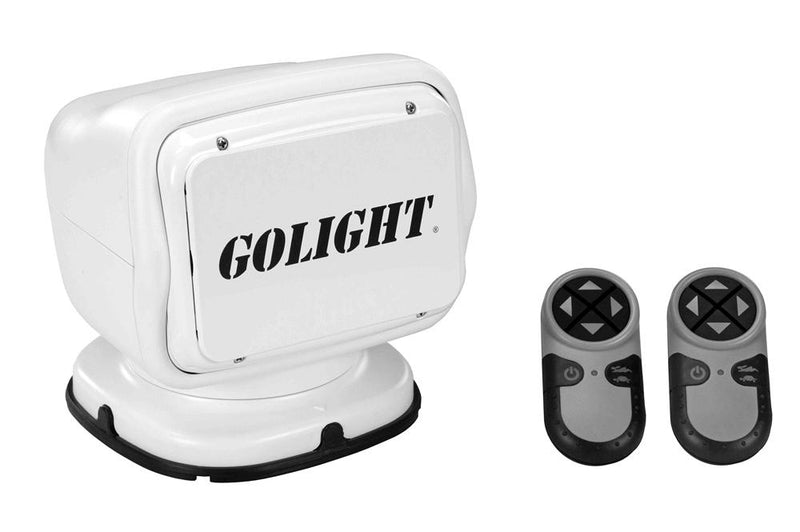 65W Golight Radioray Motorized Halogen Spotlight, 225,000 Candela, (2) Wireless Handheld Remote, White