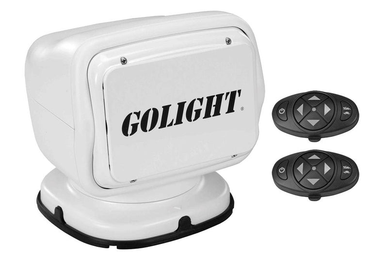 65W Golight Radioray Motorized Halogen Spotlight, 225,000 Candela, (2) Wireless Dash Remote, White
