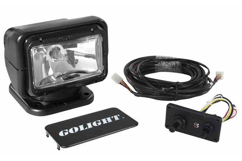 GL-2021 - Golight Radioray Spotlight - Permanent Mount - Black - Wired Joystick Remote Control