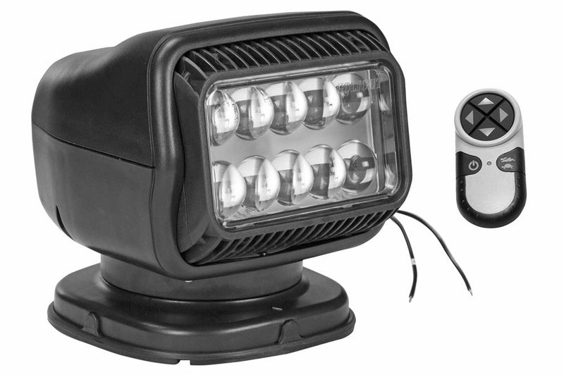 40W Golight Radioray Motorized LED Spotlight, 544,000 Candela, (1) Wireless Handheld Remote, Black