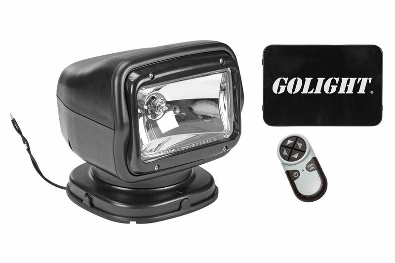 65W Golight Radioray Motorized Halogen Spotlight, 225,000 Candela, (1) Wireless Handheld Remote, Black