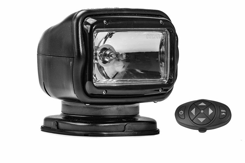 65W Golight Radioray Motorized Halogen Spotlight, 225,000 Candela, (1) Wireless Dash Remote, Black