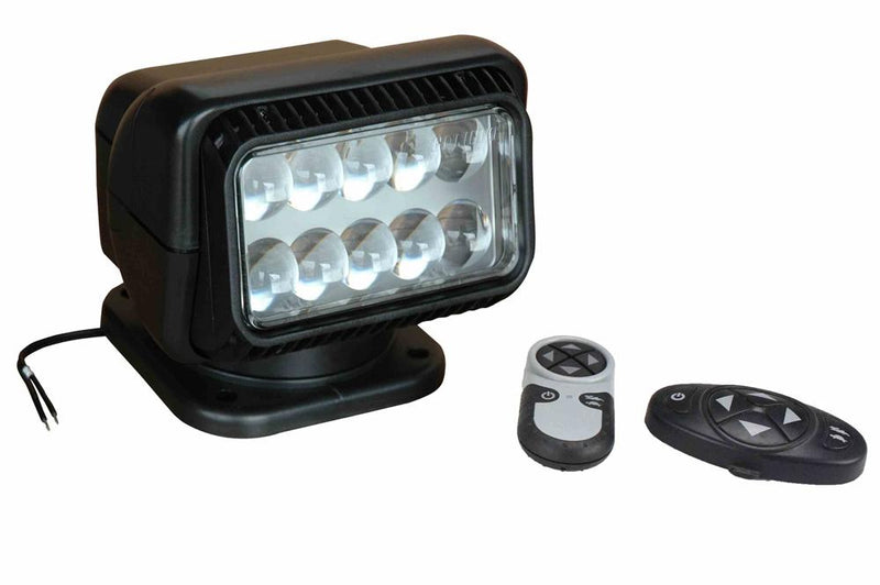 40W Golight Radioray Motorized LED Spotlight, 320,000 Candela, (1) Wireless Handheld Remote, (1) Wireless Dash Remote, Black