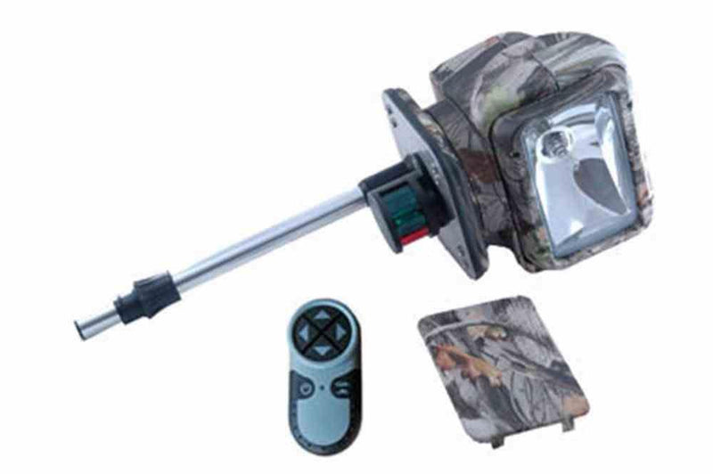 Camouflage Golight Radioray w/ Stanchion Boat Mount - Wireless Remote Control - Nautical Lights