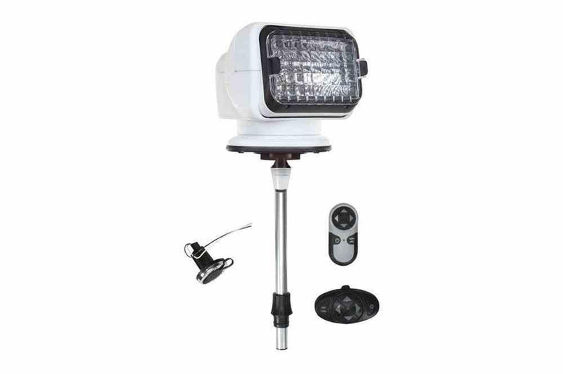 Golight GL-2100-A-F Wireless Remote Control Spotlight with Post Mount - Perko Socket - Integrated Anchor Light