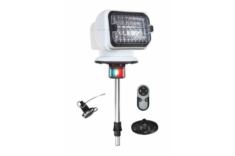 Golight GL-2100-E-F Wireless Remote Control Spotlight with Post Mount - Perko Socket