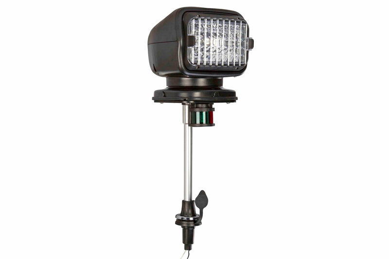 Larson Golight Wireless Remote Control Spotlight with Post Mount - Perko Socket - Black Housing