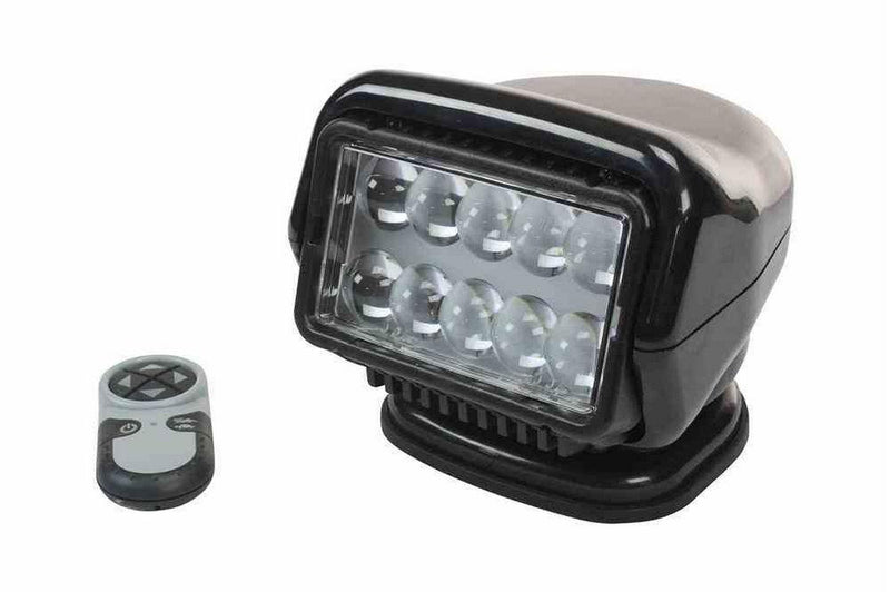 36 Watt Golight Stryker Wireless Remote Control LED Spotlight - 12 Volt DC - Black - Permanent Mount