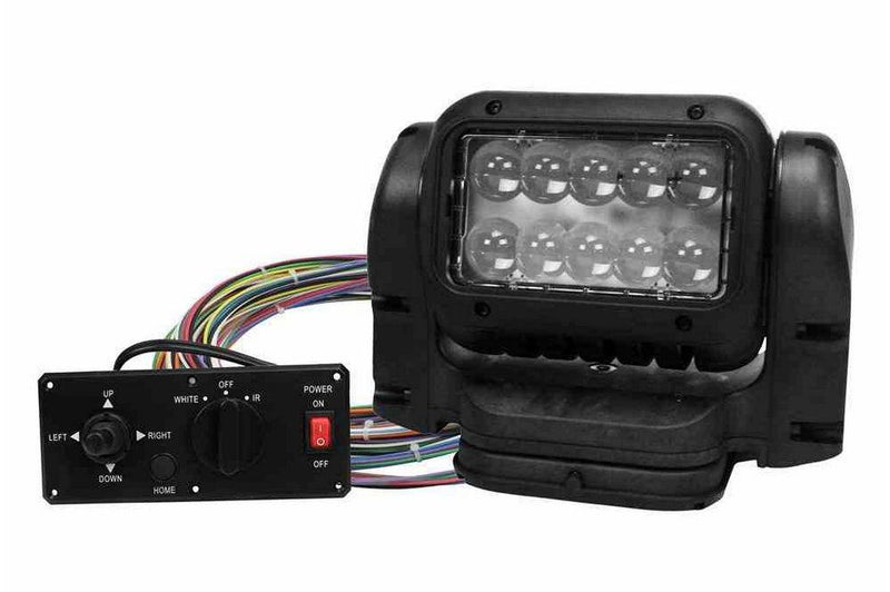 Visible/Infrared LED Remote Control Floodlight with Inline Transformer - 12V - Magnetic Mount