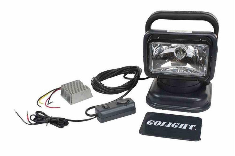 24 Volt Portable Golight Radioray Remote Control Spotlight - Permanent Mount Shoe - Inline Transformer