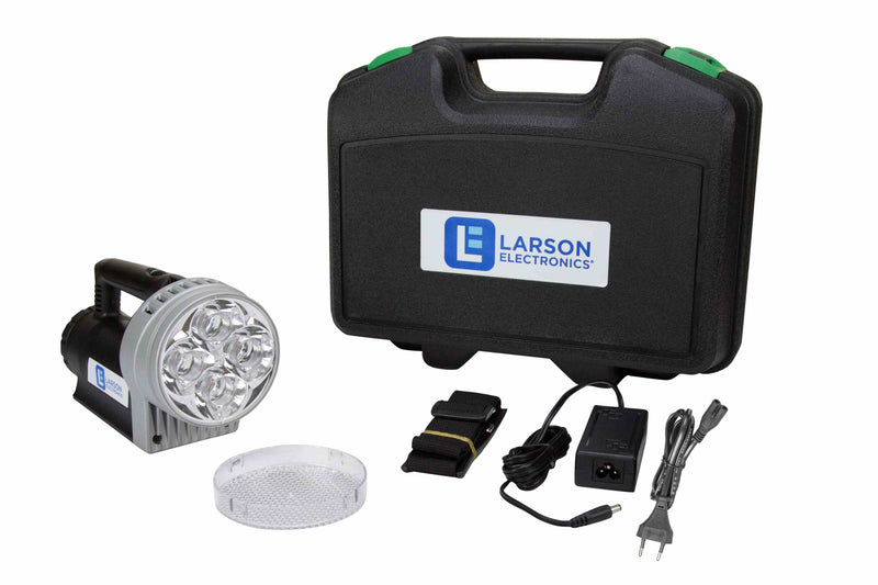 Larson 24 Watt Rechargeable Handheld LED Spotlight - 2700 Lumens - Li-Ion Battery - 3000' Spot - 220/240V