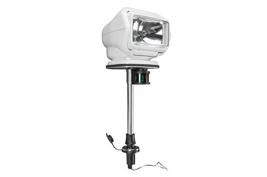 HID Golight Stryker - Perko Post Mount - 5000 Foot Beam - Wireless Remote Control - White