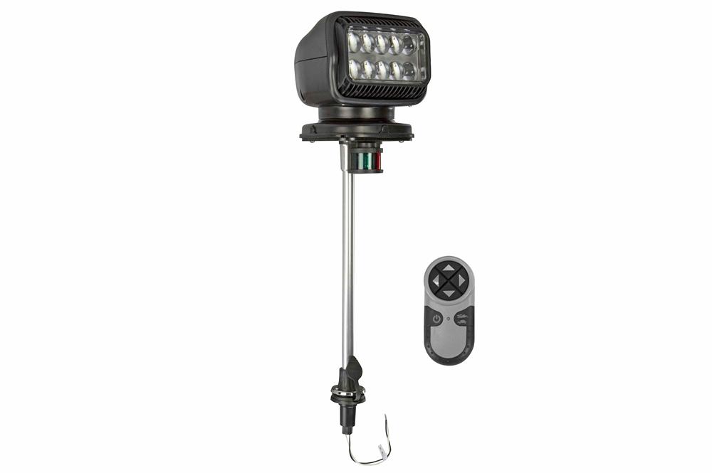 Golight LED Spotlight on Stanchion Mount - Wireless Remote - 900' Spot Beam - 18" Pole