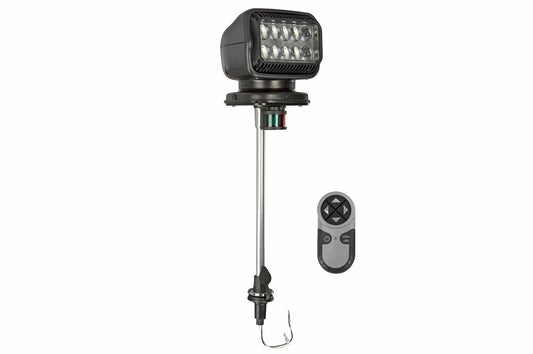 Golight LED Spotlight on Stanchion Mount - Wireless Remote - 900' Spot Beam - 18" Pole