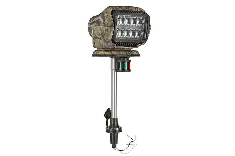 36W Golight LED Stanchion Mount Camo Spotlight - Wireless Remote - Navigational Lights - 900' Beam