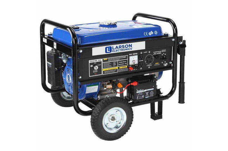 4.4 kW Portable Gas Powered Generator - Electric Start - Wheel and Handle Kit