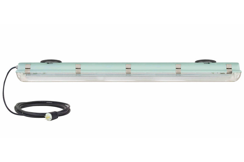 Larson 56W Vapor Proof LED Lamp - (2) 4' LED Tubes - Emergency Battery Backup - Failsafe - Magnetic Mount