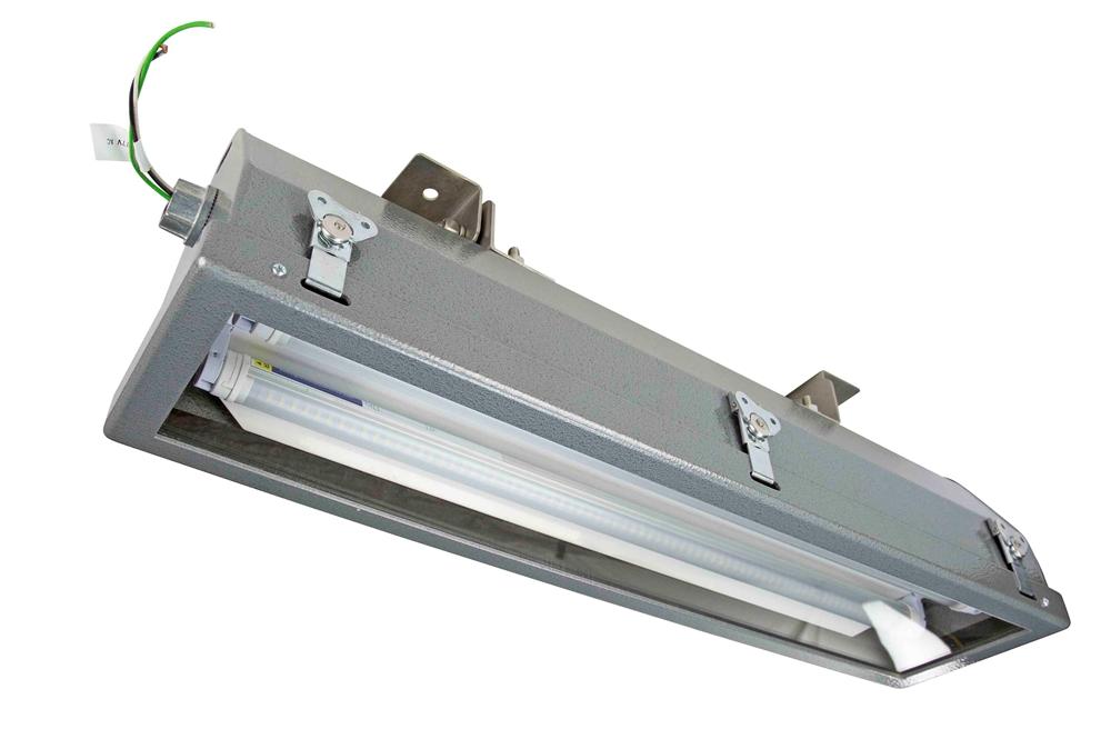 Explosion Proof LED Pivoting Light - C1D2 - 2-foot, 2-lamp - Switch - LED T series Style (Fluorescent Replacement)