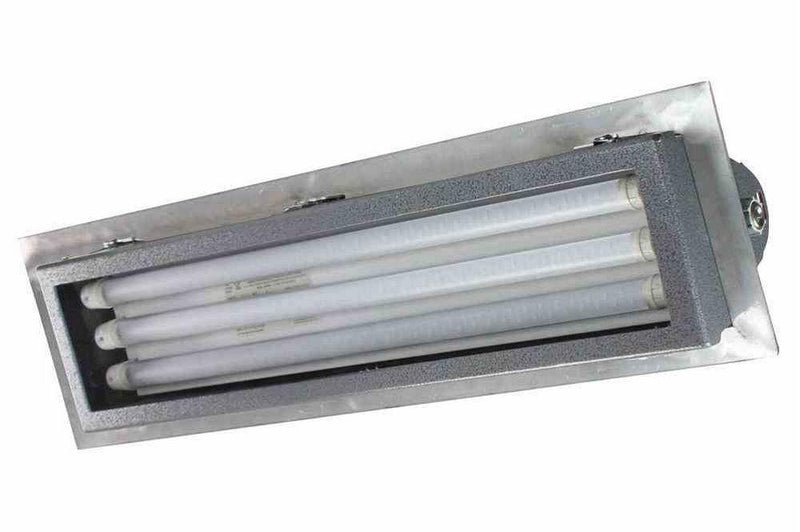 C1D2 Explosion Proof UV Fluorescent Fixture - (3) 2' T8 UV Lamps - 120-277V AC - Flange Mount