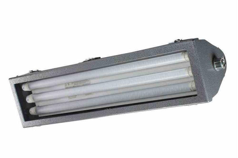 C1D2 Explosion Proof UVA Fluorescent Fixture - (3) 2' T8 UV-A Lamps - 120-277V AC