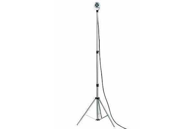 31 Watt Low Voltage LED Tripod - 25ft Cable w/ Battery Clamps - Portable Hazardous Location Lighting