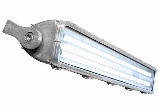 Class 1 Division 2 Fluorescent Light - 4 foot 2 lamp - UV bulbs - Glass Lens