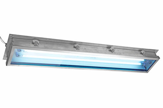 Larson C1D2 Hazardous Location UVC Fluorescent Fixture - 316 SS - (2) 4' UV T8 Lamps - Flange Mount - UVC