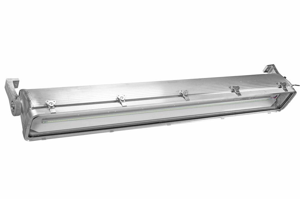 80W Integrated C1D2 LED Light Fixture - 4 Ft 2 Lamp - Marine Aluminum - Rig Light - Offset Bracket