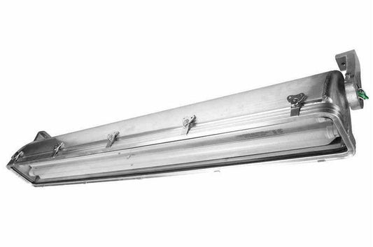 Low Voltage Explosion Proof LED Fixture - C1D2 - (2) 4' T-Style LED Lamps - Emergency Ballast