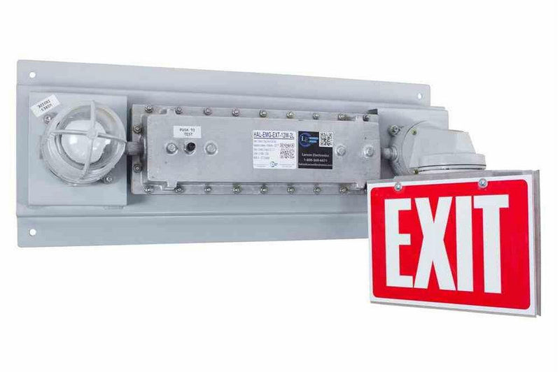 Class I, Div II Bug Eyes Emergency Lighting System - Hazardous Locations - Exit Sign - 120/277V