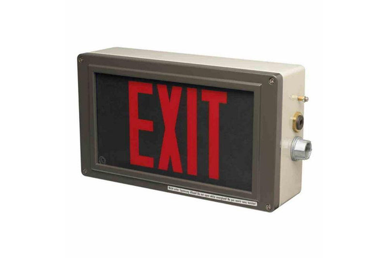 Wall Mount Hazardous Location Emergency Exit Sign - Class I, Division 2 - 120V/277VAC