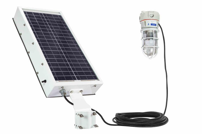 Solar Power LED Hazardous Location Light - Class 1 Division 2 - Strobe or Steady Burn - 30 ft SEOOW