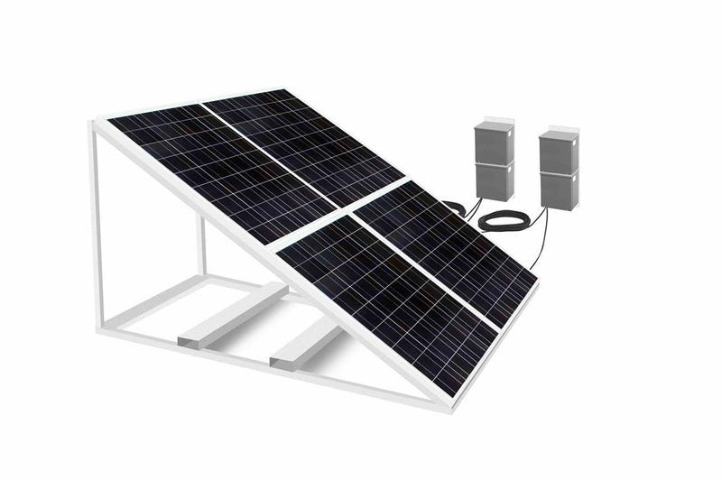 Hazardous Location Solar Panels w/ Batteries - C1D2, 12V - (4) Panels, (4) Batteries - Skid Mount