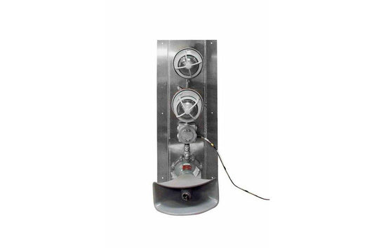 Hazardous Location Signal Light w/ Audible Alarm - C1D2 - Stainless Steel Pole Top Mount