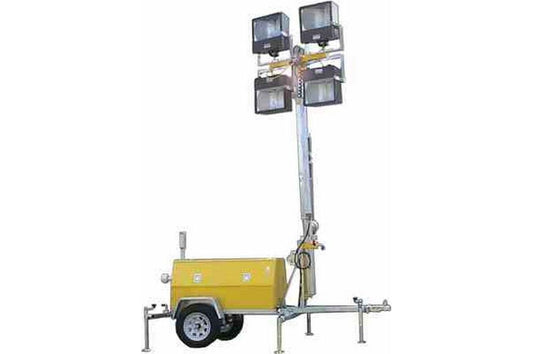 6,000 Watt, Air Cooled Diesel Generator - 30' Telescoping Tower - 4, 1000W Metal Halide Lights