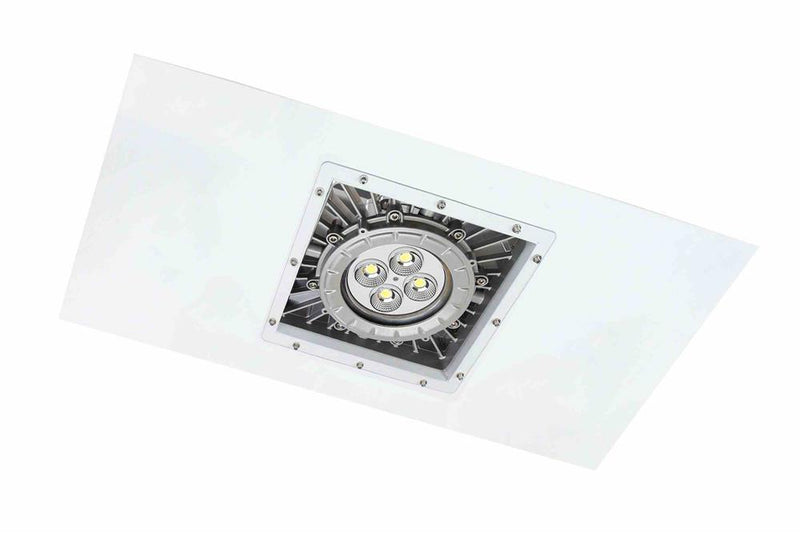50 Watt Explosion Proof LED Light - 1x2 Lay-In Troffer - Class 1 Div 1 & 2 - Paint Spray Booth Rated