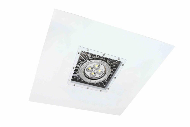 50 Watt Explosion Proof LED Light - 2x2 Lay-In Troffer - Class 1 Div 1 & 2 - Paint Spray Booth Rated